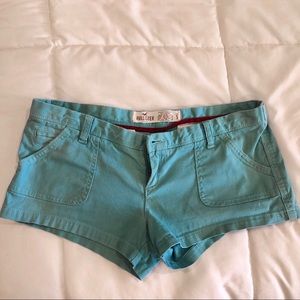 Hollister Low Rise Blue Shorts
